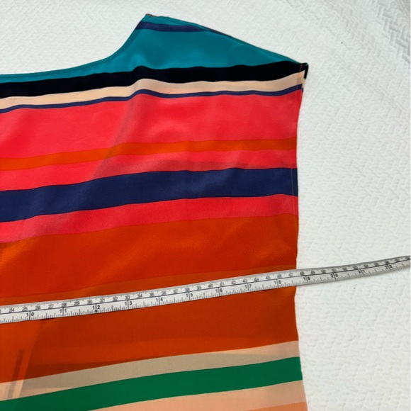 Twelfth Street By Cynthia Vincent 100% Silk Multi Colour Shift Dress Size S - Picture 10 of 11